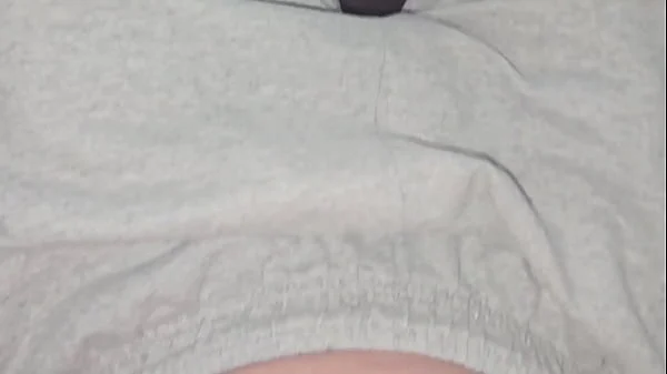 Cum Explosion in Grey Joggers! PhantomGentX Lays Back and Shoots Massive Load – Solo Masturbation