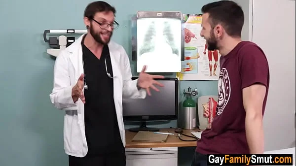 Gay doctor examines his step cousin’s ass
