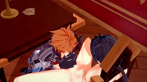 Genshin Impact Yaoi – Zhongli x Tartaglia Hardsex – Sissy crossdress Japanese Asian Manga Anime Game Porn Gay