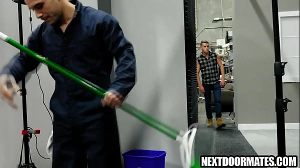 Homeless guy fucks janitor