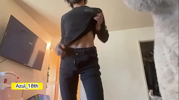 Hot 18 year old boy surprised while naked