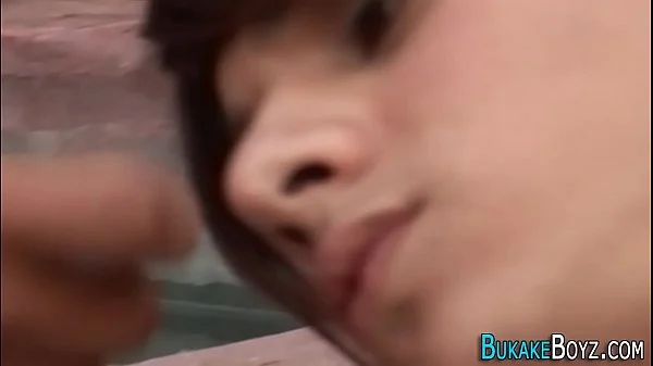 Hot gay twink facialized