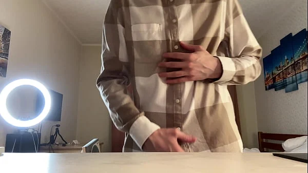 Slim Barely Legal Twink Leaks Precum Then Floods