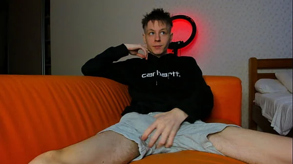 Slim Twink Webcam Leaking Tip To Cum Fountain