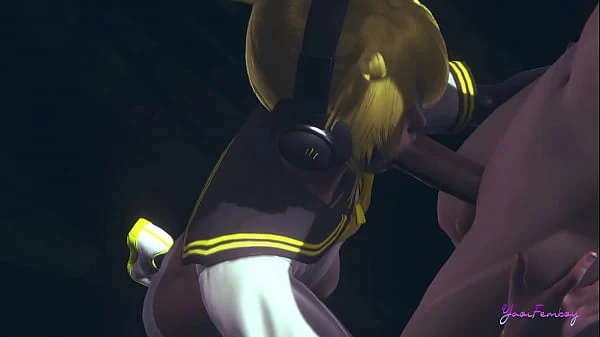 Vocaloid Femboy Yaoi – Can Len swallow this big cock? – Japanese Asian Manga anime game porn gay
